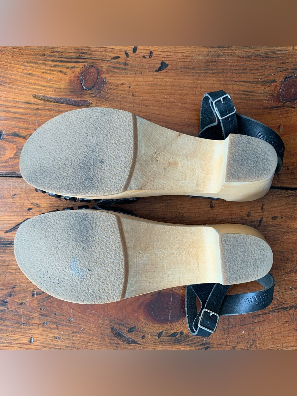 Hasbeens Swedish Clogs Black Braided Clogs Size 41 EUC - Picture 4 of 4